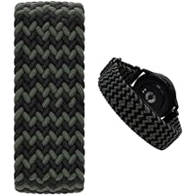 AGM Smart Watch Replacement Bands - Stylish Woven Watch Strap, Black-Green