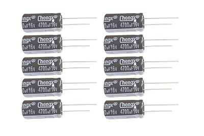 4700uF 16V 13X25mm -20% -40 to 105°C 10 PCS Aluminum Electrolytic Capacitor