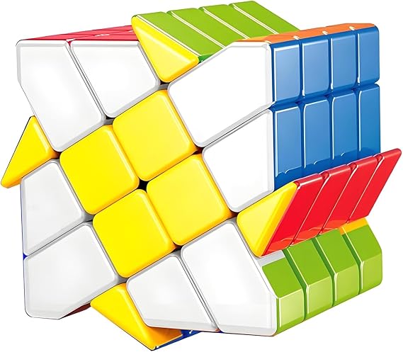 AI-YUN 4x4x4 Windmill Speed Cube Unconventional Stickerless 44 Windmill Magic Cube Puzzle Children's Educational Toys