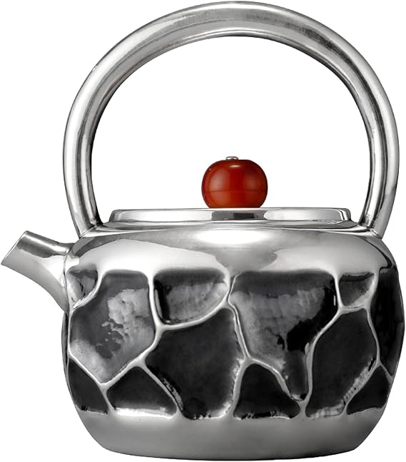 Teapot Antique Boil Water Tea Pot 999 Sterling Silver Teapot Kettle Handmade Hammer Pattern Silver Metal Teapot Crafts Tea Kettle Tea Set Teapots