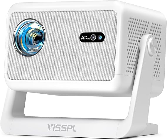 [Now with Netflix & 3500ANSI] 4K Smart Projector with WiFi and Bluetooth, Auto Focus & Keystone Portable Print Server Mini Projector with Stand, Outdoor Home Theater Small Proyector for bedroom