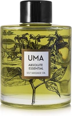 UMA Absolute Essential Self Massage Oil | 100% Organic Ayurvedic Essential Oils for Relaxing Self-Care, Radiance, Soft Skin 3.4 fl oz | 100 ml